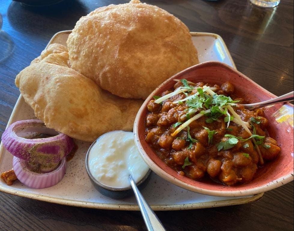 delicious chole bhature